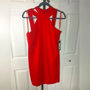 BeBe Elegant Red Sleeveless Dress Size Large NWT